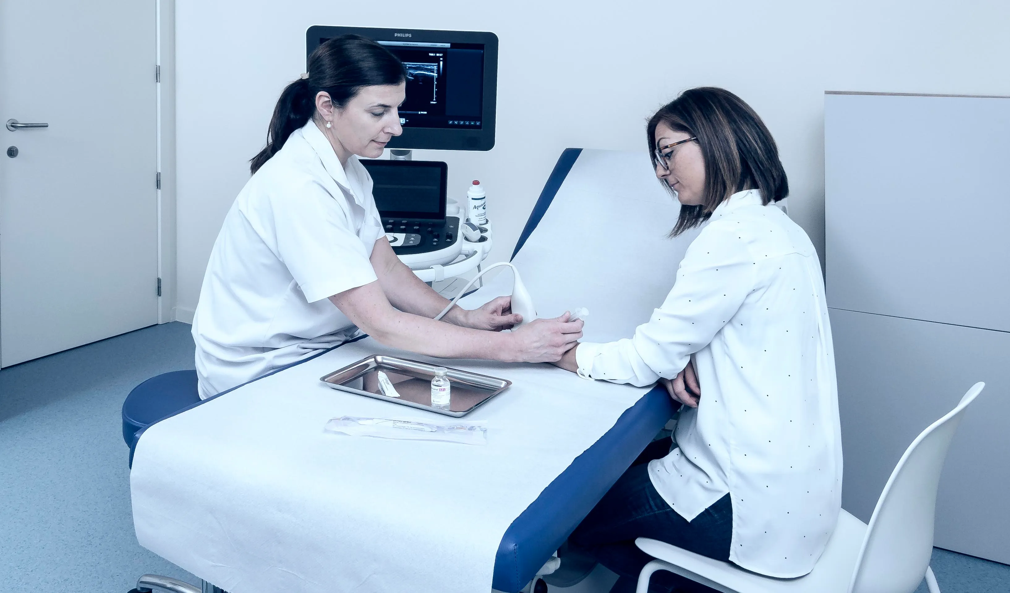 Échografie therapie met patiënt - Radiologie Van Mieghem